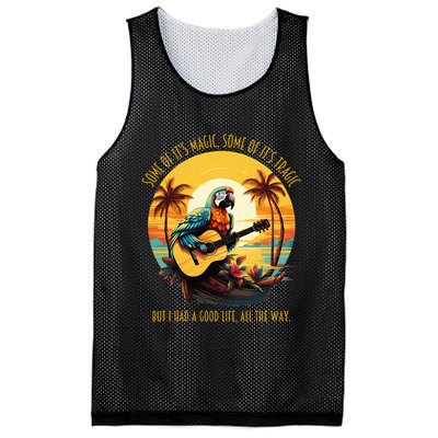 Some Of It's Magic Some Of It's Tragic Parrot Funny Mesh Reversible Basketball Jersey Tank