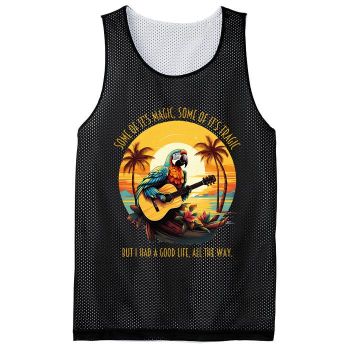 Some Of It's Magic Some Of It's Tragic Parrot Funny Mesh Reversible Basketball Jersey Tank