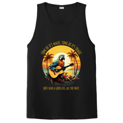 Some Of It's Magic Some Of It's Tragic Parrot Funny PosiCharge Competitor Tank