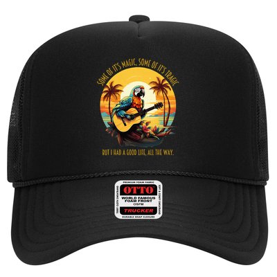 Some Of It's Magic Some Of It's Tragic Parrot Funny Trucker Hat