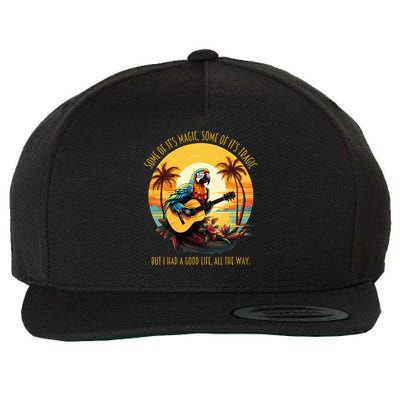 Some Of It's Magic Some Of It's Tragic Parrot Funny Wool Snapback Cap