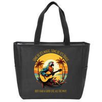 Some Of It's Magic Some Of It's Tragic Parrot Funny Zip Tote Bag