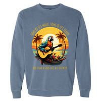 Some Of It's Magic Some Of It's Tragic Parrot Funny Garment-Dyed Sweatshirt