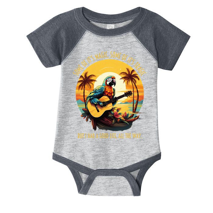 Some Of It's Magic Some Of It's Tragic Parrot Funny Infant Baby Jersey Bodysuit