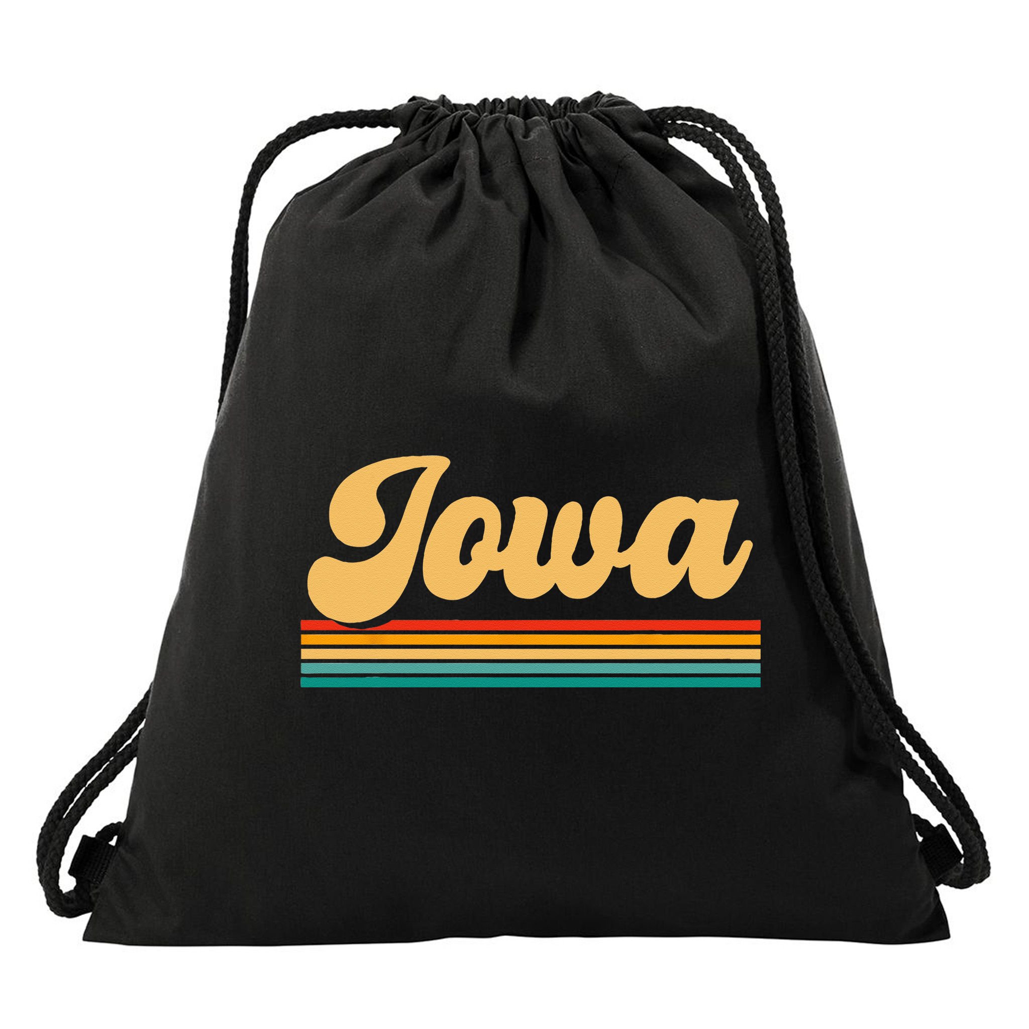 State Of Iowa Drawstring Bag