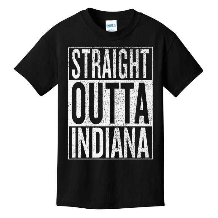 Straight Outta Indiana Great Travel Gift Idea Kids T-Shirt