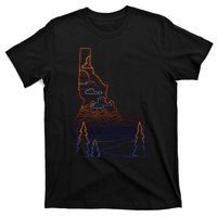 State Of Idaho Mountains Lakes And Trees T-Shirt