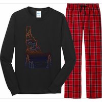 State Of Idaho Mountains Lakes And Trees Long Sleeve Pajama Set