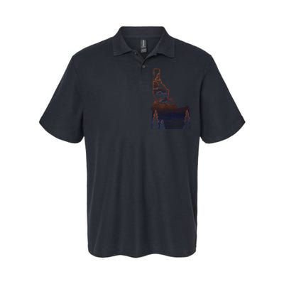 State Of Idaho Mountains Lakes And Trees Softstyle Adult Sport Polo