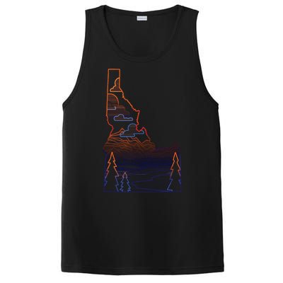 State Of Idaho Mountains Lakes And Trees PosiCharge Competitor Tank