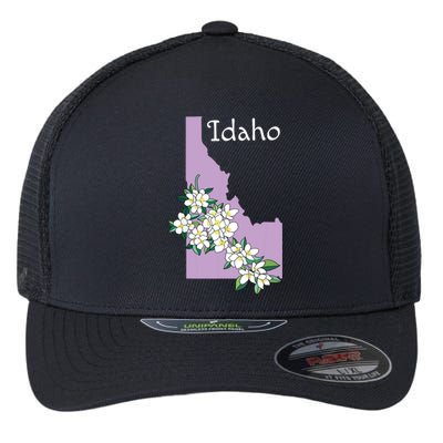 State Of Idaho Syringa Flower Flexfit Unipanel Trucker Cap