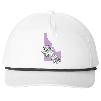 State Of Idaho Syringa Flower Snapback Five-Panel Rope Hat