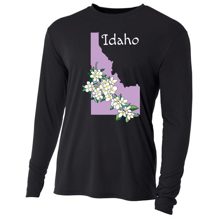 State Of Idaho Syringa Flower Cooling Performance Long Sleeve Crew