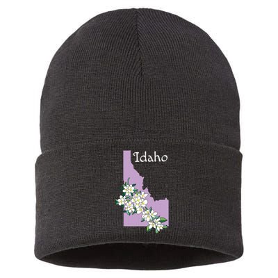 State Of Idaho Syringa Flower Sustainable Knit Beanie