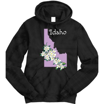 State Of Idaho Syringa Flower Tie Dye Hoodie