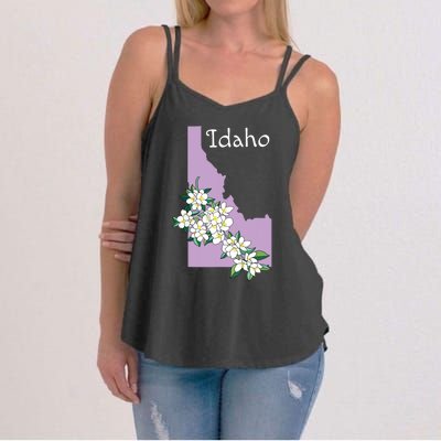 State Of Idaho Syringa Flower Women's Strappy Tank