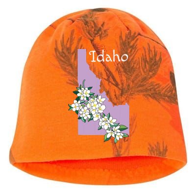 State Of Idaho Syringa Flower Kati - Camo Knit Beanie