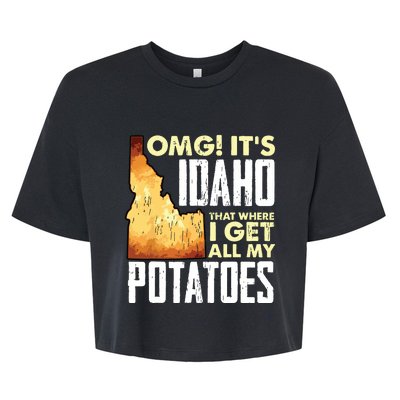 State Of Idaho Thats Where I Get All My Potatoes Bella+Canvas Jersey Crop Tee