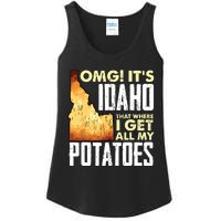 State Of Idaho Thats Where I Get All My Potatoes Ladies Essential Tank