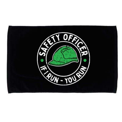 Safety Officer If I Run You Run Gift Health And Safety Engineer Gift Microfiber Hand Towel