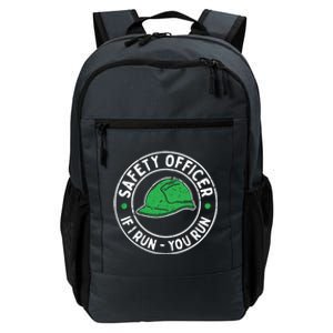 Safety Officer If I Run You Run Gift Health And Safety Engineer Gift Daily Commute Backpack