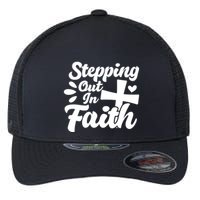 Strpping Out In Faith Flexfit Unipanel Trucker Cap