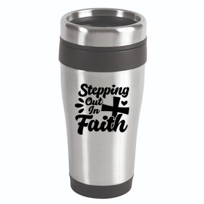 Strpping Out In Faith 16oz Travel Tumbler