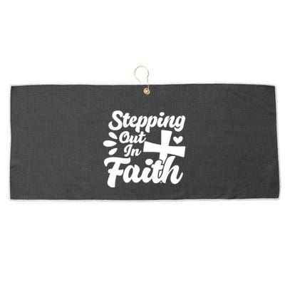 Strpping Out In Faith Large Microfiber Waffle Golf Towel