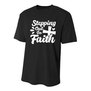 Strpping Out In Faith Youth Performance Sprint T-Shirt