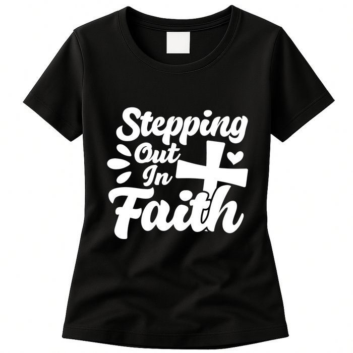 Strpping Out In Faith Womens T-Shirt