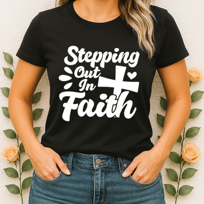 Strpping Out In Faith Womens T-Shirt