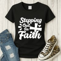 Strpping Out In Faith Womens T-Shirt