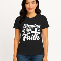 Strpping Out In Faith Womens T-Shirt