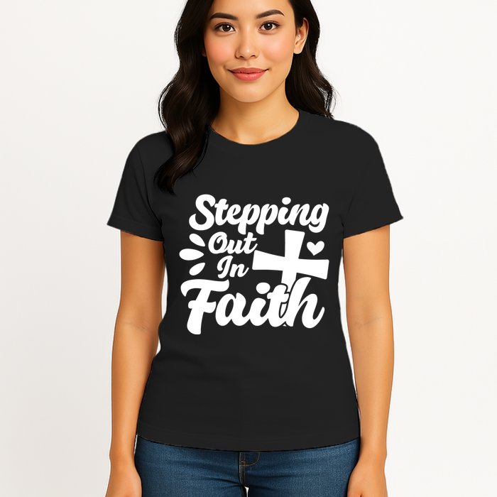 Strpping Out In Faith Womens T-Shirt