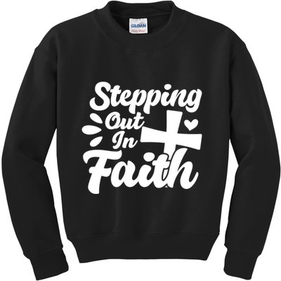 Strpping Out In Faith Kids Sweatshirt