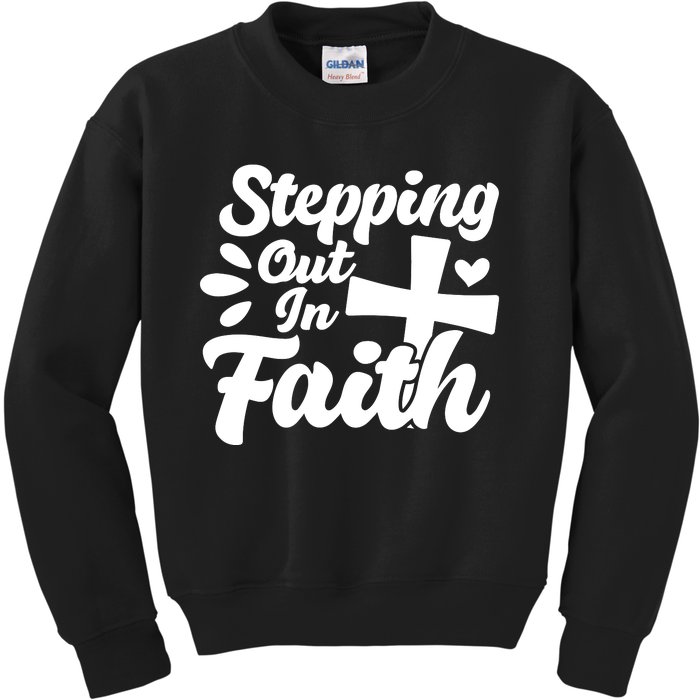 Strpping Out In Faith Kids Sweatshirt