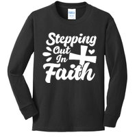 Strpping Out In Faith Kids Long Sleeve Shirt