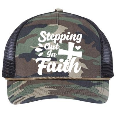 Strpping Out In Faith Retro Rope Trucker Hat Cap