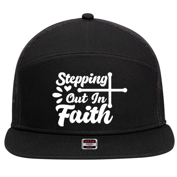 Strpping Out In Faith 7 Panel Mesh Trucker Snapback Hat