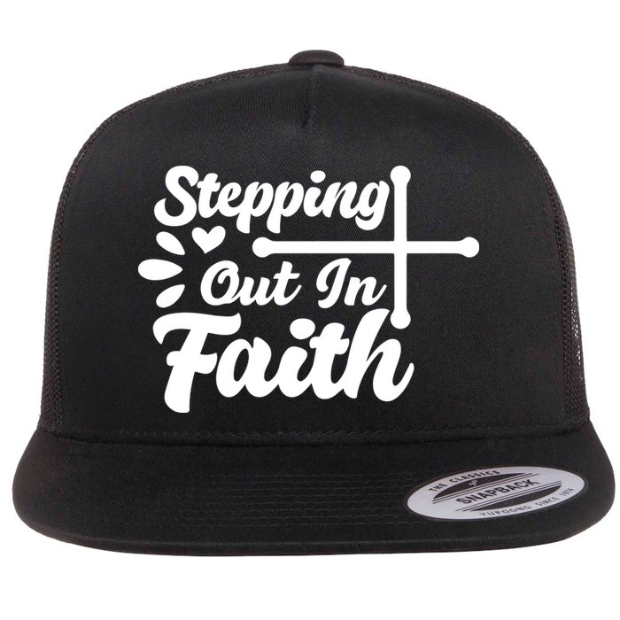 Strpping Out In Faith Flat Bill Trucker Hat
