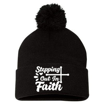 Strpping Out In Faith Pom Pom 12in Knit Beanie