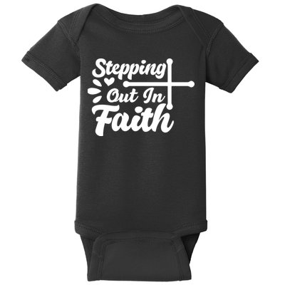 Strpping Out In Faith Baby Bodysuit
