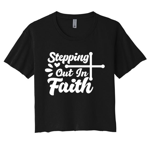 Strpping Out In Faith Crop Top