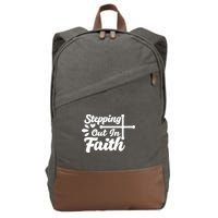 Strpping Out In Faith Cotton Canvas Backpack