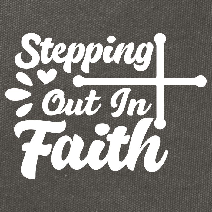Strpping Out In Faith Cotton Canvas Backpack