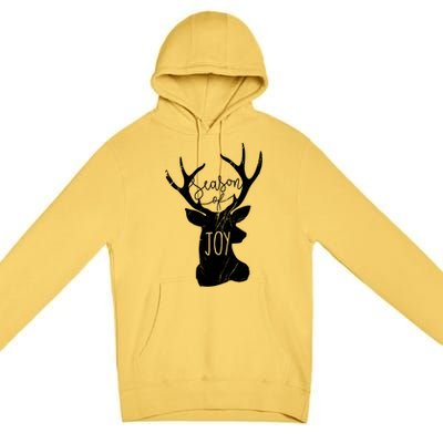 Season Of Joy Reindeer Xmas Pajama Vintage Christmas Gift Premium Pullover Hoodie