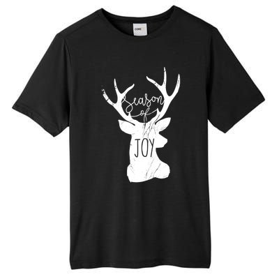 Season Of Joy Reindeer Xmas Pajama Vintage Christmas Gift Tall Fusion ChromaSoft Performance T-Shirt