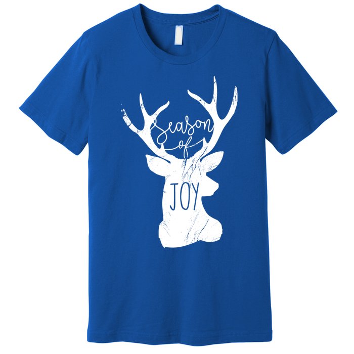 Season Of Joy Reindeer Xmas Pajama Vintage Christmas Gift Premium T-Shirt