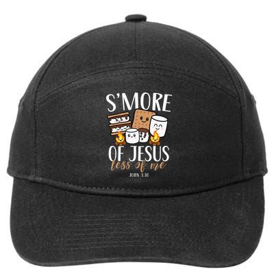 Smore Of Jesus Less Of Me Christian Camper 7-Panel Snapback Hat
