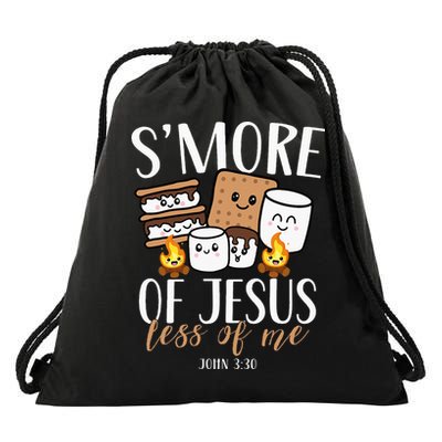 Smore Of Jesus Less Of Me Christian Camper Drawstring Bag